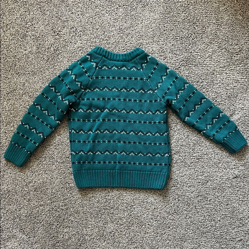 Tea Collection Teal Patterned Sweater - Picture 4 of 5